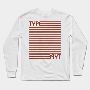 Type Stripes (Red) Long Sleeve T-Shirt